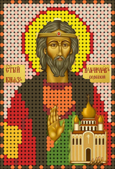 Ткань с рисунком "Мастерица"  для вышивание бисером А6 10х15см "Атекс" г. Пермь