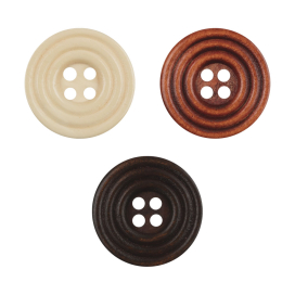 Пуговицы деревянные "BLITZ" DRN 0065 32 " ( 20 мм) 24 шт "Атекс" г. Пермь