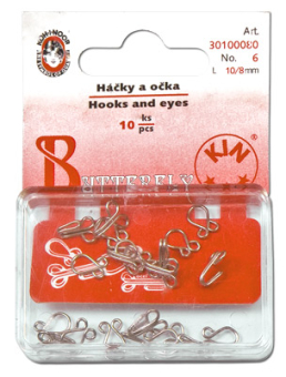 "KOH-I-NOOR" (6001 №6) Крючки плательные 10 х 6 мм в блистере 10шт "Атекс" г. Пермь