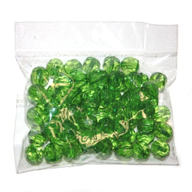 Бусы граненые прозрачные d 12мм 50гр ±5 г "Атекс" г. Пермь