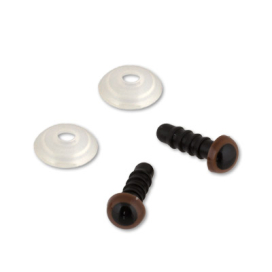 "HobbyBe" CRE- 6 Глаза кристальные с шайбами d 6 мм 24 шт "Атекс" г. Пермь