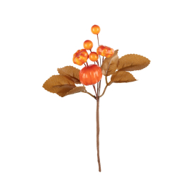 "Blumentag" VDD-16 Декоративные элементы 1 шт 14 см 01 веточка с ягодами и тыквой "Атекс" г. Пермь