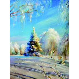 Алмазная мозаика А-1542 Зимний лес 46х36 см  "Атекс" г. Пермь