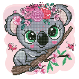 ALV-103 Кристальная мозаика (алмазная вышивка) "Коала Фрида" 30 х 30 см "Атекс" г. Пермь