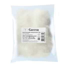 "Gamma" Лебяжий пух (синтетический наполнитель) 100% полиэфир 500 г ± 5 г белый "Атекс" г. Пермь