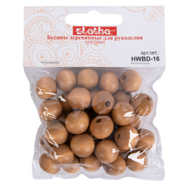 Бусины "Zlatka" дерево HWBD-16 16 мм 40 г тёмное дерево "Атекс" г. Пермь