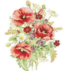 Алмазная мозаика 1916 Маки 36х46 см  "Атекс" г. Пермь