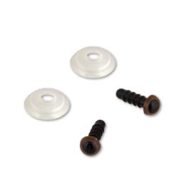 "HobbyBe" CRE-4-5 Глаза кристальные с шайбами d 4.5 мм 24 шт "Атекс" г. Пермь