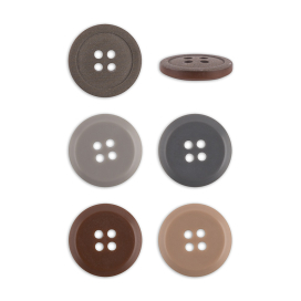 Пуговицы костюмные с проколами CRZ 0007 24" (15 мм) 24 шт "Gamma" "Атекс" г. Пермь