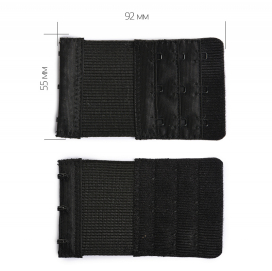 Удлинитель для бюстгальтера 3 крючка TBY.29433 5,5см черный 20шт "Атекс" г. Пермь