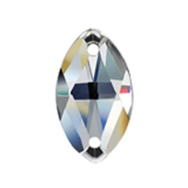 "Zlatka" ZSS-03 Crystal 12 x 7 мм стекло 4 шт в пакете с еврослотом белый (crystal) "Атекс" г. Пермь
