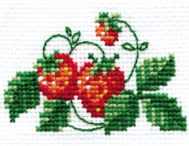 Набор для вышивания "Кларт" 0-023 "Клубничка" 8.5x5.5 см "Атекс" г. Пермь