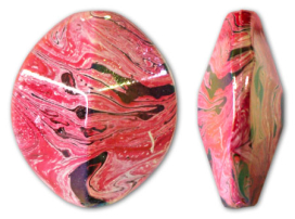 Бусы пластик с гологр.эффектом "Овал-выпукл" 24х28мм 50гр ±3 г "Атекс" г. Пермь