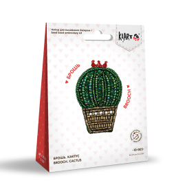 10-005 "Брошь. Кактус" 4 x 6.5 см "Атекс" г. Пермь