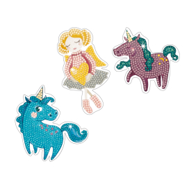 "ФРЕЯ" ALVN-303 наклейки Кристальная мозаика (алмазная вышивка) "Единороги и ангел" "Атекс" г. Пермь