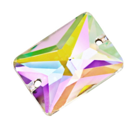 "Zlatka" ZSS-07 Crystal AB 18 х 13 мм стекло 2 шт в пакете с еврослотом перламутр (crystal AB) "Атекс" г. Пермь