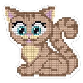 "ФРЕЯ" ALVM-016 Кристальная мозаика (алмазная вышивка) магнит "Котенок"  9,5 х 9 см "Атекс" г. Пермь