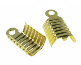 "Ars Hobby" Зажим для шнура с кольцом, 6х12 мм, 50 шт, золотистый СК CN-210034 "Атекс" г. Пермь