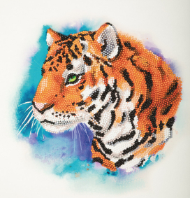 "ФРЕЯ" ALBP-271 Кристальная мозаика (алмазная вышивка)"Сильный тигр" 30 х 30 см "Атекс" г. Пермь