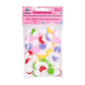 "Hobbius" KPD-20 Помпоны 20 мм 30 шт ассорти "Атекс" г. Пермь