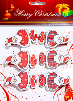 Украшение для декора на прищепке 6шт "Атекс" г. Пермь