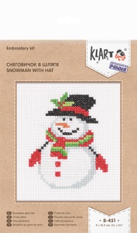 8-451 "Снеговичок в шляпе" 9 x 10.5 см "Атекс" г. Пермь