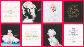 Ткань для пэчворка MARILYN MONROE PANEL ФАСОВКА 60 x 110 см 146±5 г/кв.м 100% хлопок "Атекс" г. Пермь