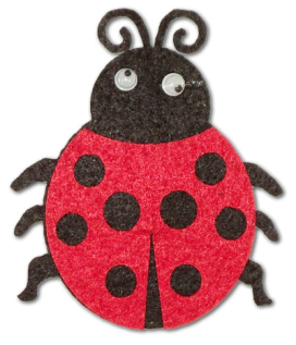 Изделия из фетра "Божья коровка" 88х75мм 5шт красный "Атекс" г. Пермь