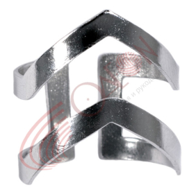 Заготовка для кольца безразмерная "Уголок" 12 мм никель 10 шт "Атекс" г. Пермь