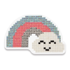 "ФРЕЯ" ALVM-047 Кристальная мозаика (алмазная вышивка) магнит "Радуга" 8.5 х 5.5 см "Атекс" г. Пермь