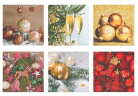 "Love2art" Салфетки бумажные ассорти SDP №0721-15 6 шт "Сияние праздника" "Атекс" г. Пермь