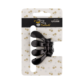 "CHERRY MARY" V/K1008 Заколка "Краб" для волос 1 шт №01 черный  "Атекс" г. Пермь