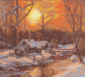 PS-0378 "Зимнее утро" 28.7х26 см "Атекс" г. Пермь