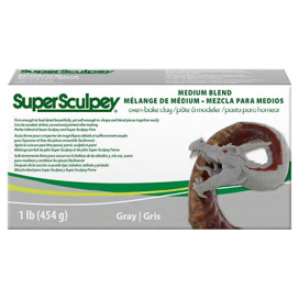 "Sculpey" Super Sculpey Medium Blend полимерная глина 454 г SSMED1серый "Атекс" г. Пермь