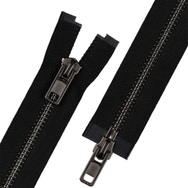 Молния металл ZIP 8B-2  85 см тип 8 черный никель разъёмная двухзамковая "Gamma" "Атекс" г. Пермь