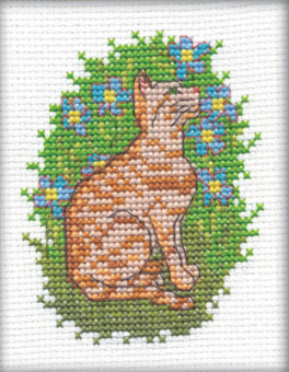 8-029 "Котик - розовый носик" 10 x 12 см "Атекс" г. Пермь