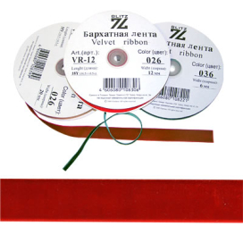 Лента бархатная 20 мм 16.5 м ±0.5 VR-20 "BLITZ" "Атекс" г. Пермь