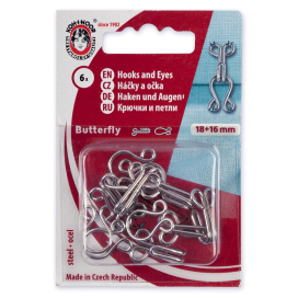 "KOH-I-NOOR" 30 (6005 №2/0) Крючки плательные 18 х 9 мм в блистере 6 шт "Атекс" г. Пермь