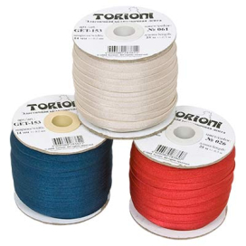 Лента эластичная 14 мм 25 м GET-153 "TORIONI" (Косая бейка/окантовочная) СК "Атекс" г. Пермь