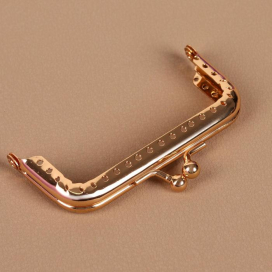 Фермуар пришивной «Прямоугольник» 8х5 см под золото "Атекс" г. Пермь