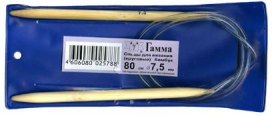 "GAMMA" Спицы круговые BC1 бамбук 80см  d 7,5мм "Атекс" г. Пермь