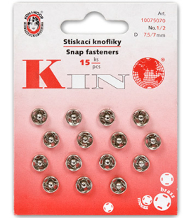 "KOH-I-NOOR" Кнопки пришивные KIN1000 №1/2 металл d 7 мм 15 шт "Атекс" г. Пермь