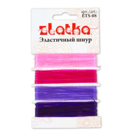 "Zlatka" Эластичный шнур ETS-08 d 0.8 мм 4 шт "Атекс" г. Пермь