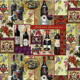 Ткань для пэчворка WINE COUNTRY PANEL 4525 ФАСОВКА 60 x 110 см 146±5 г/кв.м 100% хлопок СК "Атекс" г. Пермь