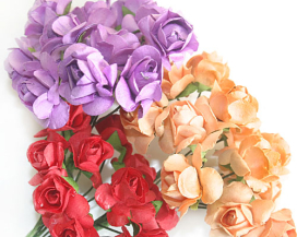 Цветы из бумаги "Роза" 20мм 12шт "Атекс" г. Пермь