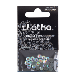 Стразы клеевые "Zlatka" ZRTG-2024 SS20 AB-Crystal 4.7 мм стекло 24 шт №02 перламутровый (AB-crystal) "Атекс" г. Пермь