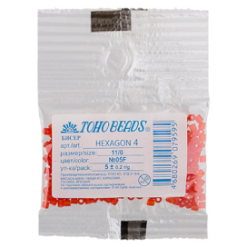 Бисер Япония "TOHO" 11/0 HEXAGON №1 2.2 мм 5 х 5 г "Атекс" г. Пермь