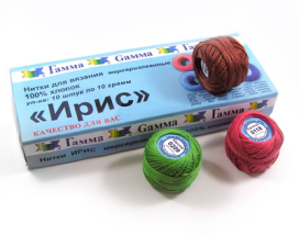 Пряжа "Gamma" Ирис 100% хлопок 10 х 10г "Атекс" г. Пермь