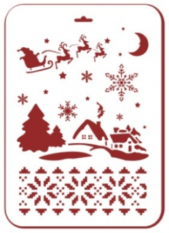 Трафарет пласт многораз, 22х31 см, ""Рождественская ночь" СК AH2801155 "Атекс" г. Пермь