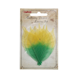 SCB300514 Скелетированные листочки из бананового дерева, желто-зеленый 8 шт ScrapBerry's "Атекс" г. Пермь